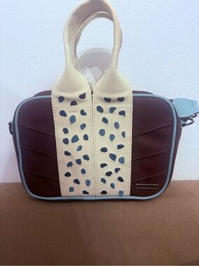 Parchita Brown, Cream & Baby Blue Leopard-Accent Crossbody Bag